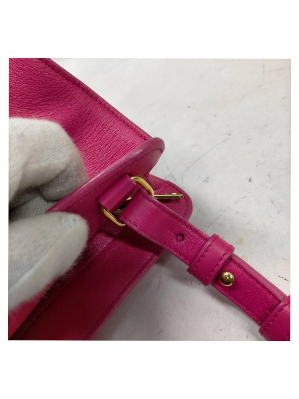 Authentic Saint Laurent YSL Cabas Chyc Pink Leather Tote Crossbody Bag - Picture 10 of 16